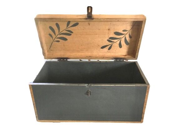 Painted wood chest