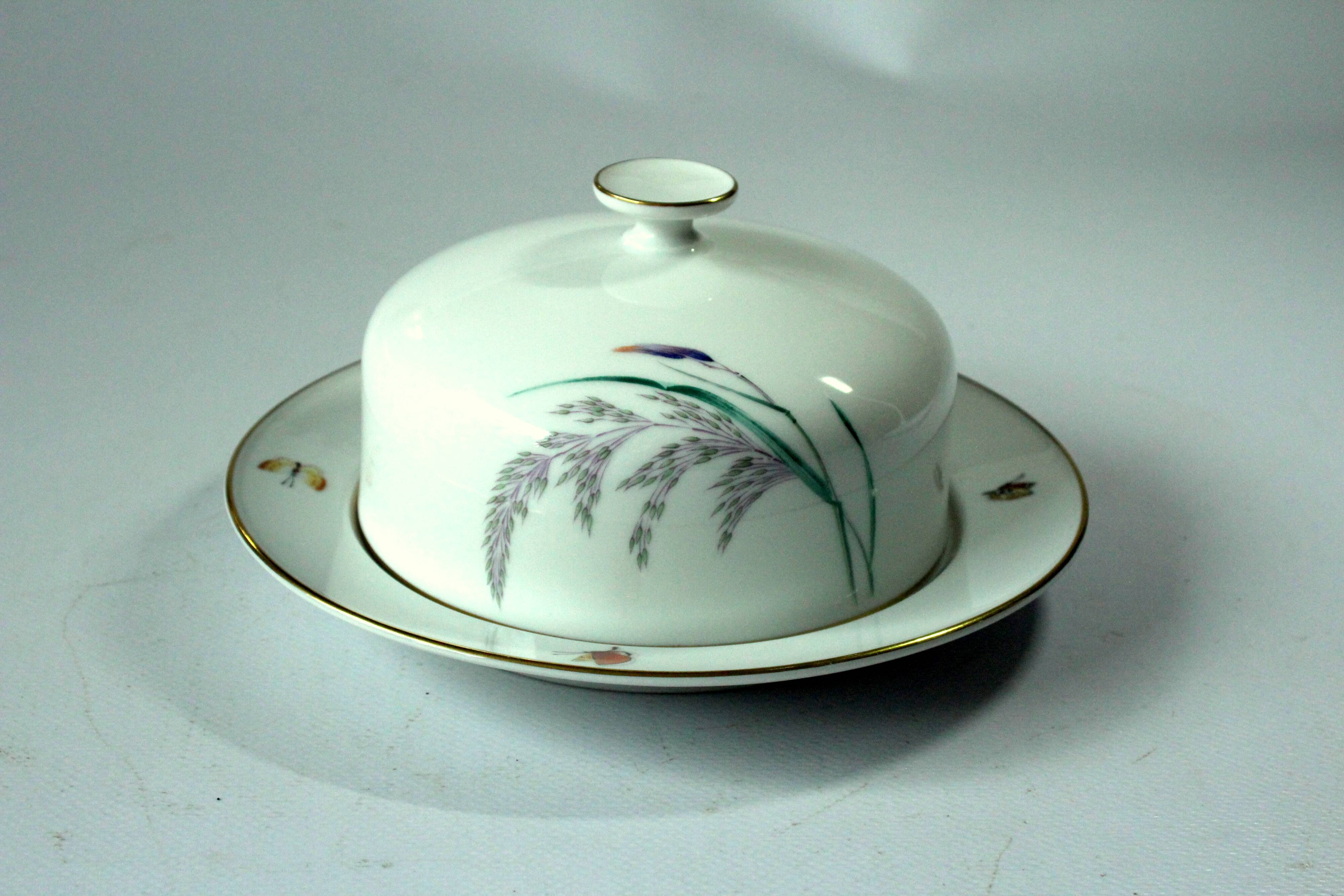 High quality porcelain butter dish by Heinrich Porzellan Design "Anmut"