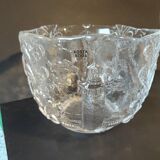 Scandinavian glass bowl Kosta Boda – Nordic relief decoration –