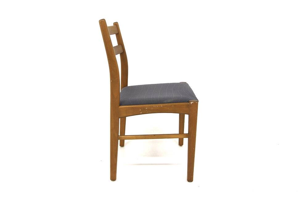 Set of 4 Scandinavian beech chairs, Sweden, 1960