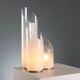 Vintage metal and glass table lamps, Italian design from the 1970s.