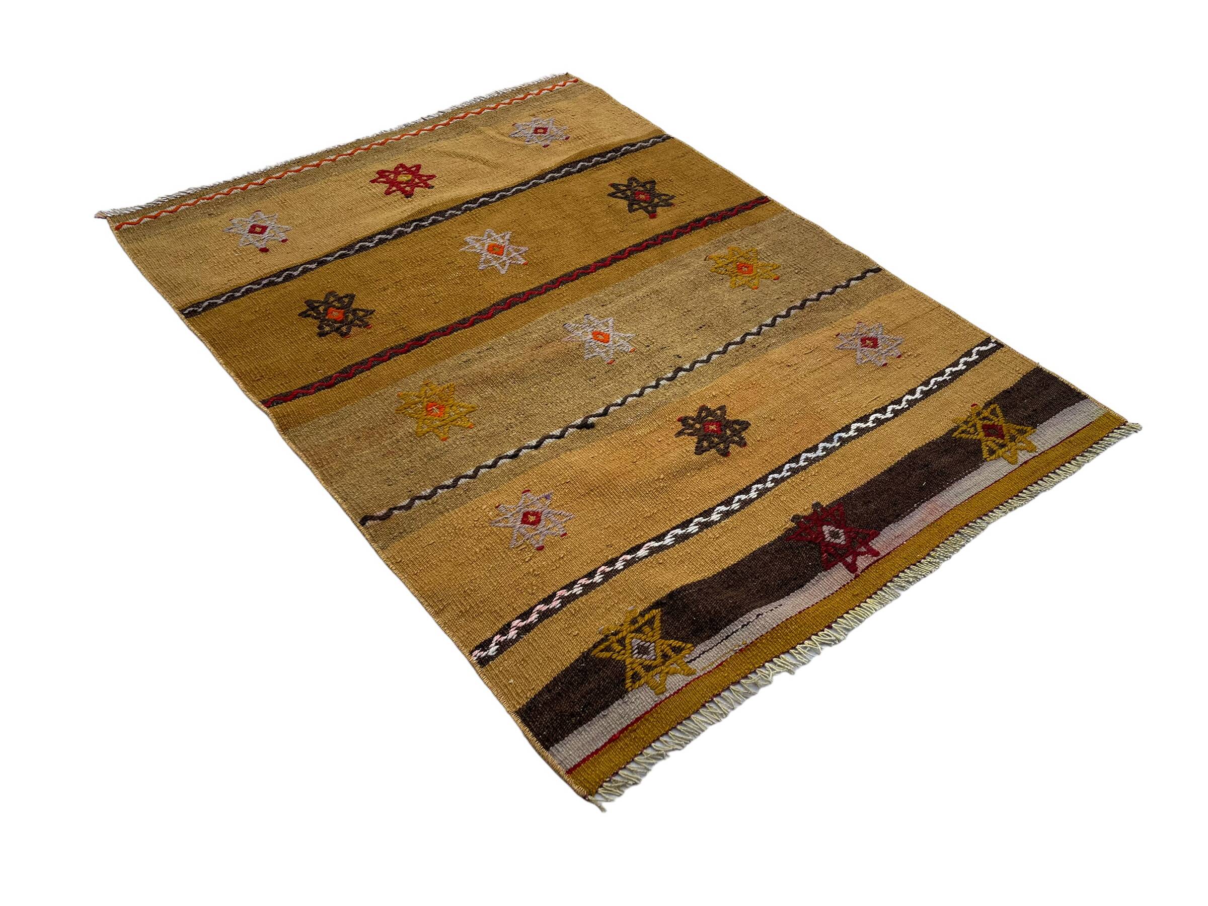 Vintage Turkish Kilim Cushion Cover , 115 X 82 Cm