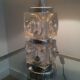 Paire de lampes en verre et chrome. Vers 1970