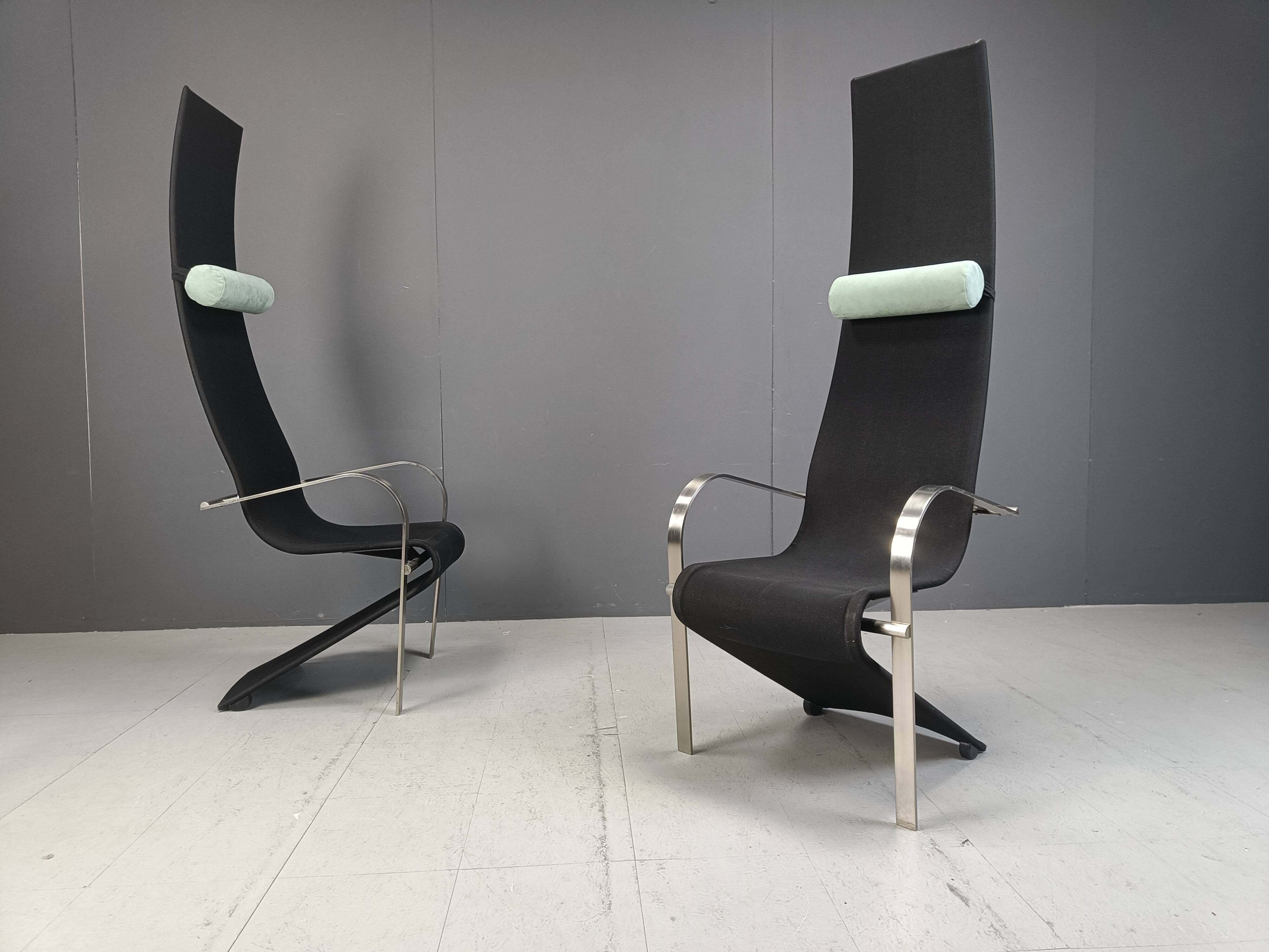 Postmodern King dining chairs by Belgochrom - set of 6