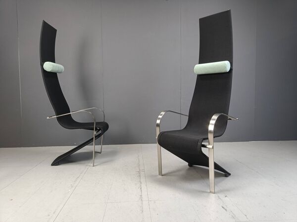 Chaises de salle à manger King postmodernes par Belgochrom - ensemble de 6