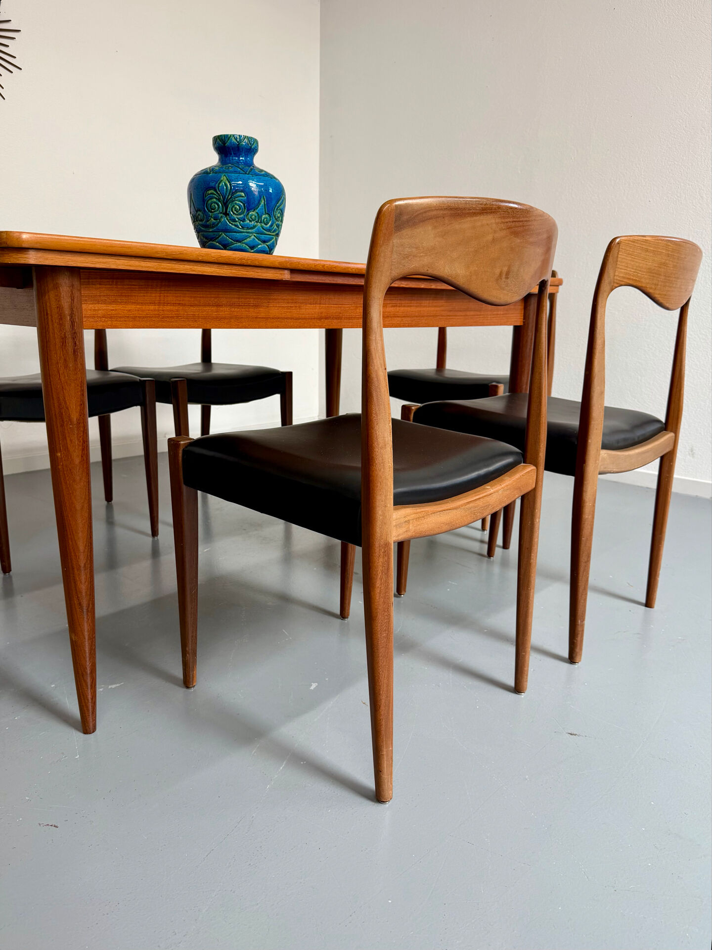 Lot of 6 chairs model 71 Scandinavian design Niels Otto Møller teak an60