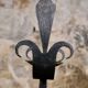 Large brutalist candlestick in wrought iron, early 20th century.
