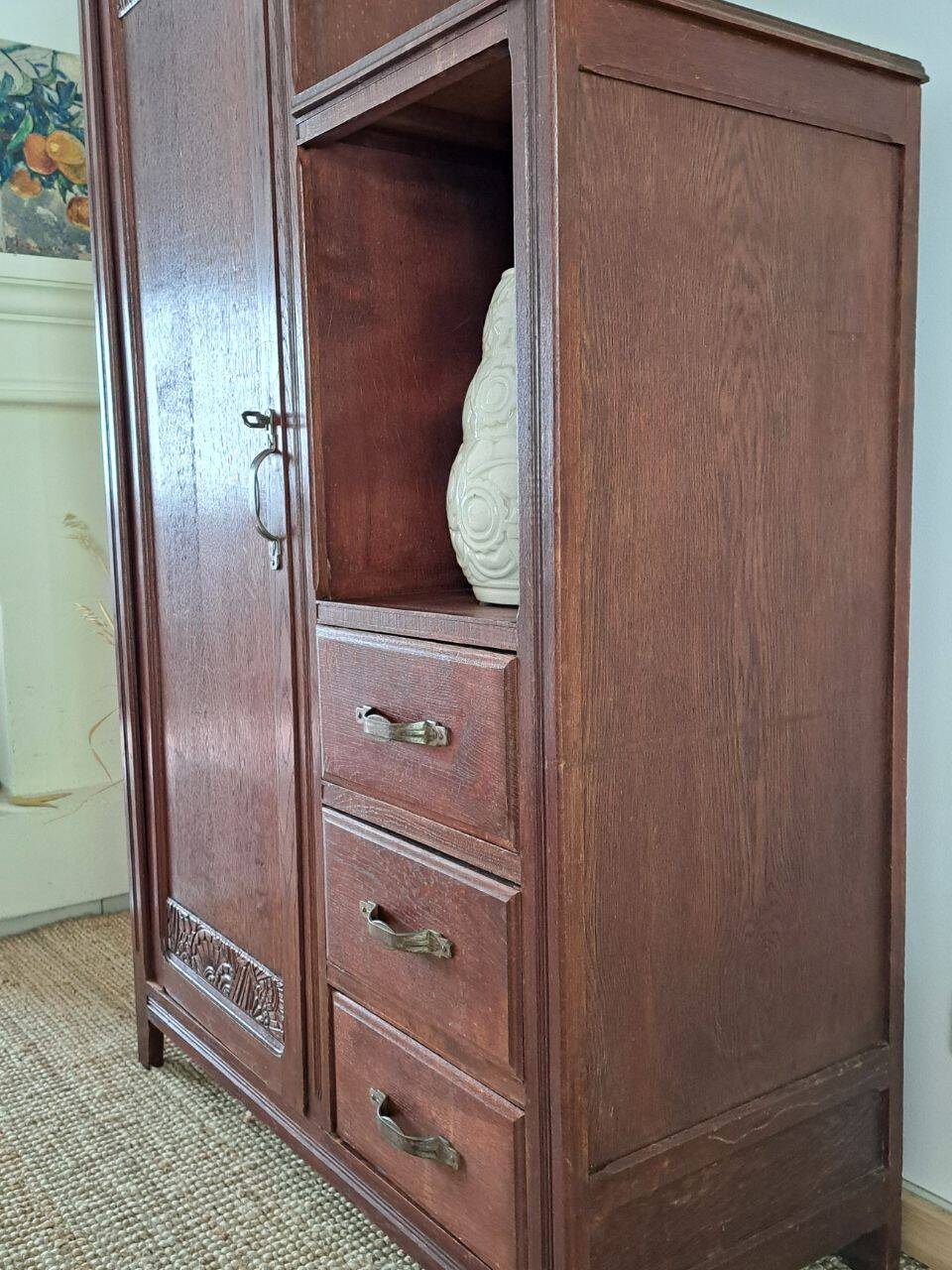 Asymmetrical Art Deco wardrobe