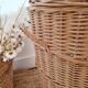 Old rattan laundry basket