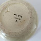 HBCM Sugar Bowl and Milk Jug Duo - Vintage Cream and Brown Earthenware