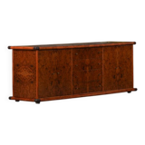 Vintage Italian sideboard in burl elm by Alberto Smania for Studio Smania Interni, Italy, 1960s