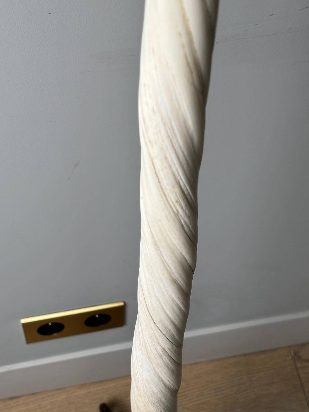 narwhal tusk mounted as a lamp - Denmark (Greenland) 1940s