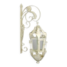 White patinated iron wall lantern
