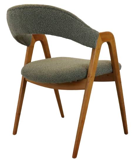 vintage WK Möbel style fauteuil / stoel 'Wildflecken' nieuwe bouclé stof