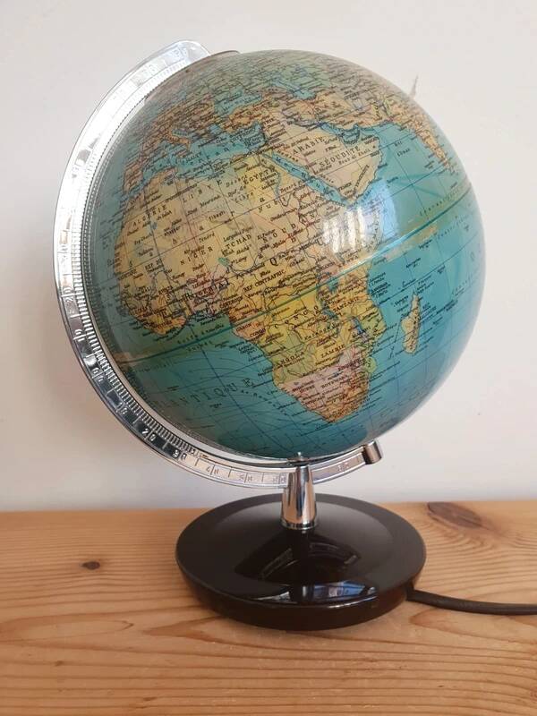 Vintage illuminated globe