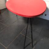 Vintage coffee table from the 1960s in red.