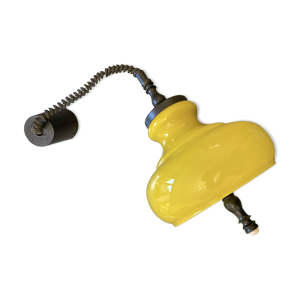 suspension opaline jaune