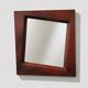 Grand miroir mural en bois exotique massif