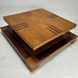 Sculptural Décon Coffee Table in Wood, Italy, 1970s