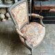 Fauteuil d'époque Louis XVI, tissus indienne n°2