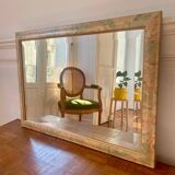 Miroir floral biseauté