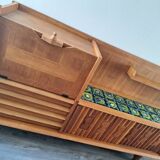 Guillerme et Chambron high sideboard, bar buffet, vintage secretary