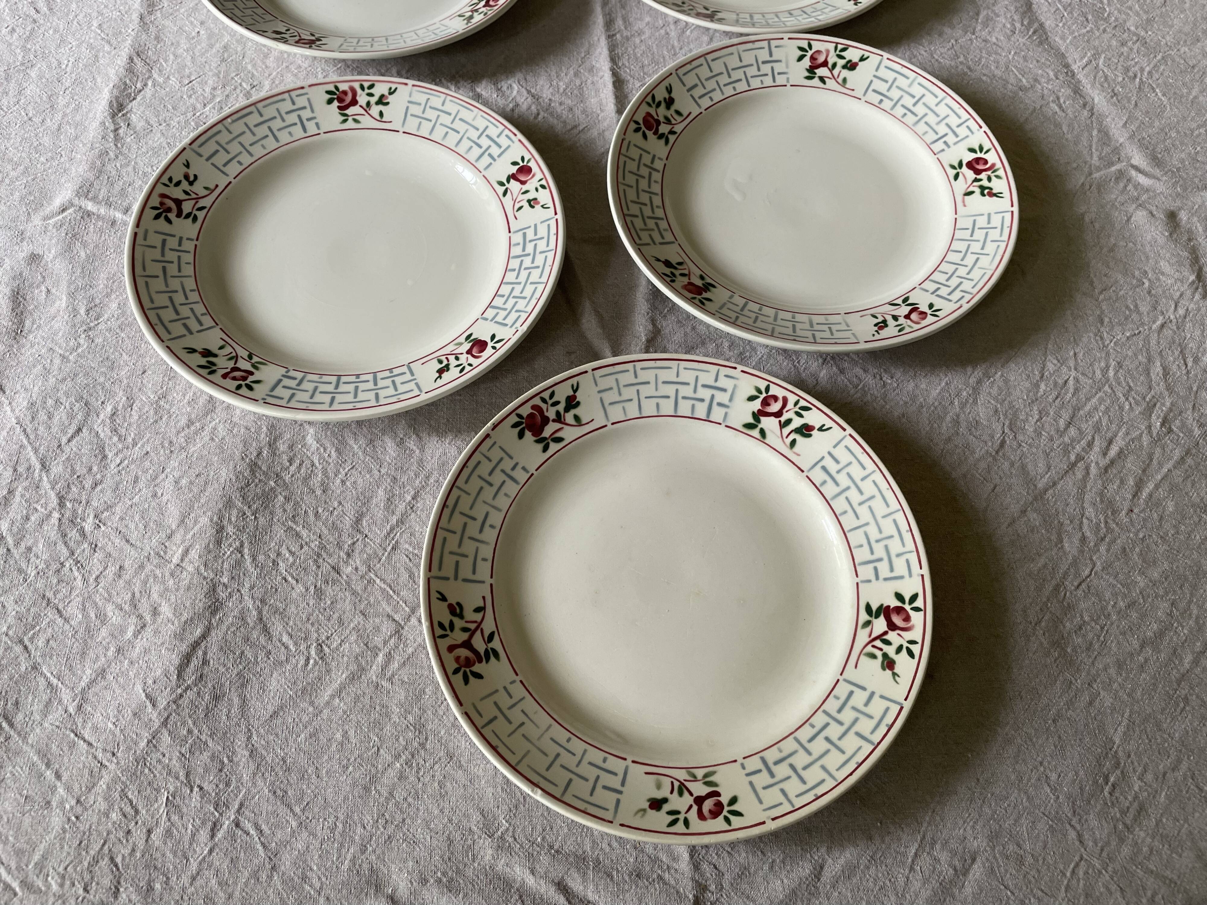 Flat plates Sarreguemines model Christiane