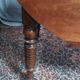 19th-century Louis Philippe walnut drop-leaf table.