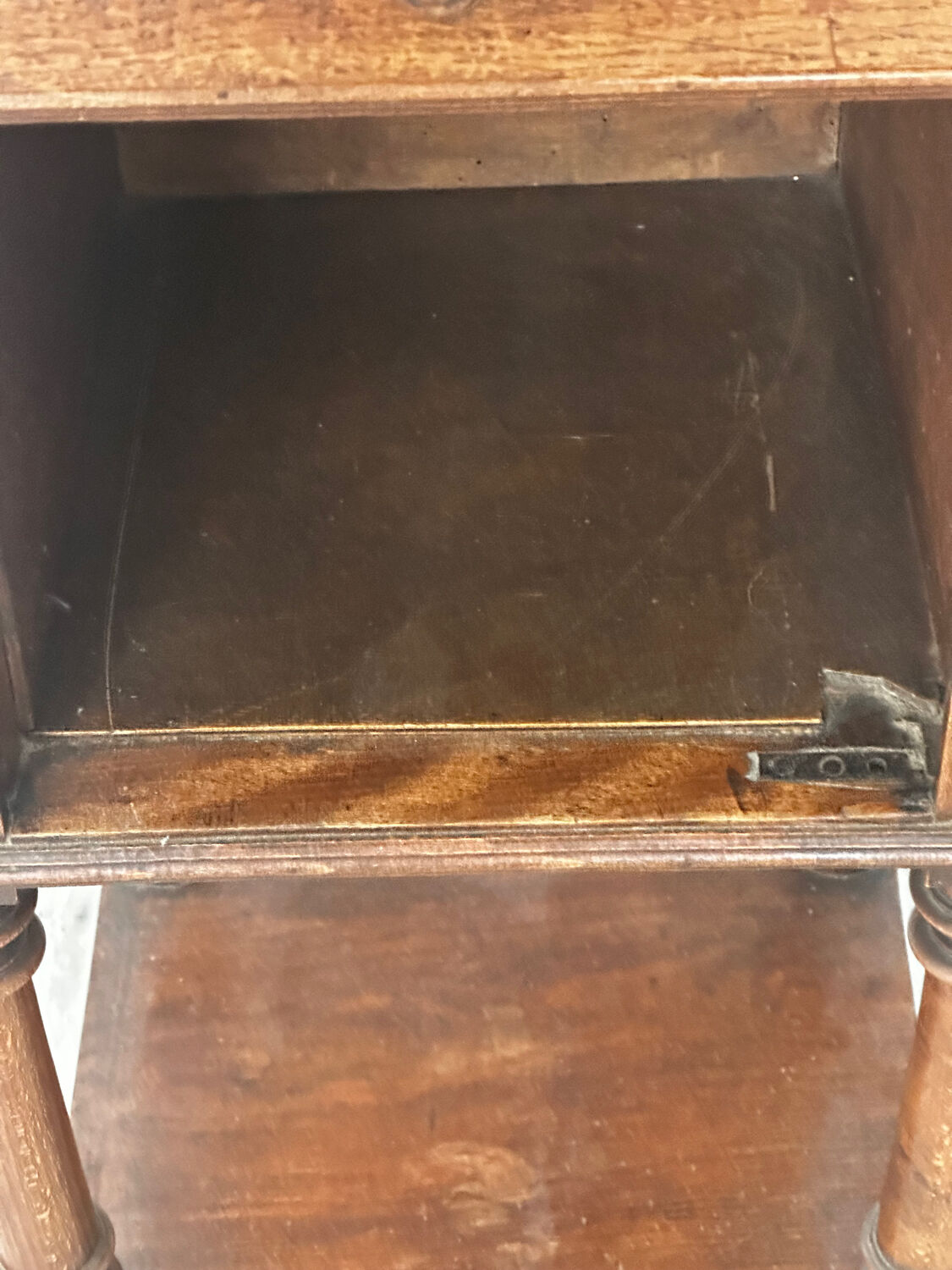 Bedside table/occasional table early 20th century wood and marble