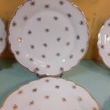 Limoges Salmon porcelain plates - 6 plates