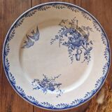 Assiette ancienne Sarreguemines en terre de fer