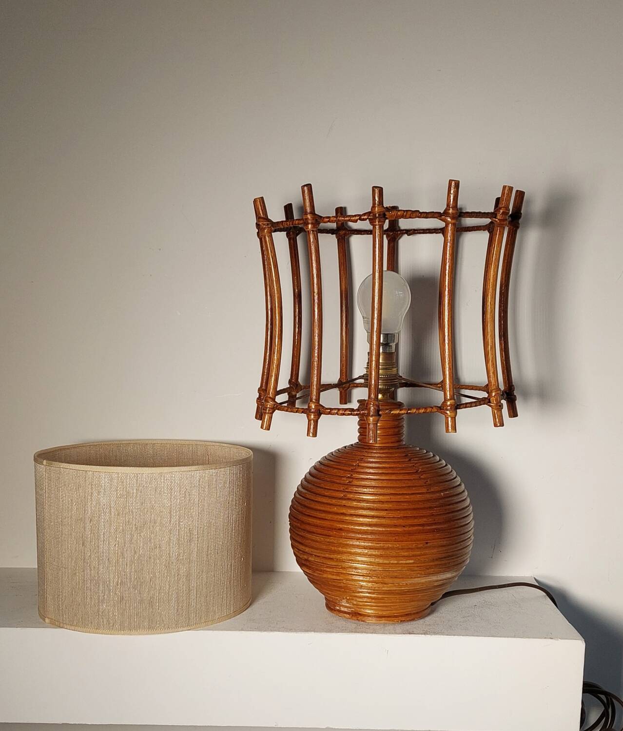 Rattan lamp