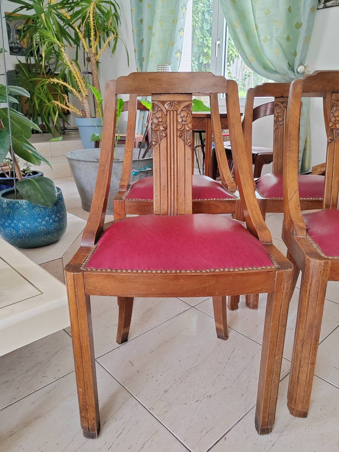 Antique Art Deco style gondola chairs