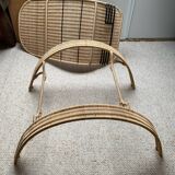 Pair of wicker armchairs