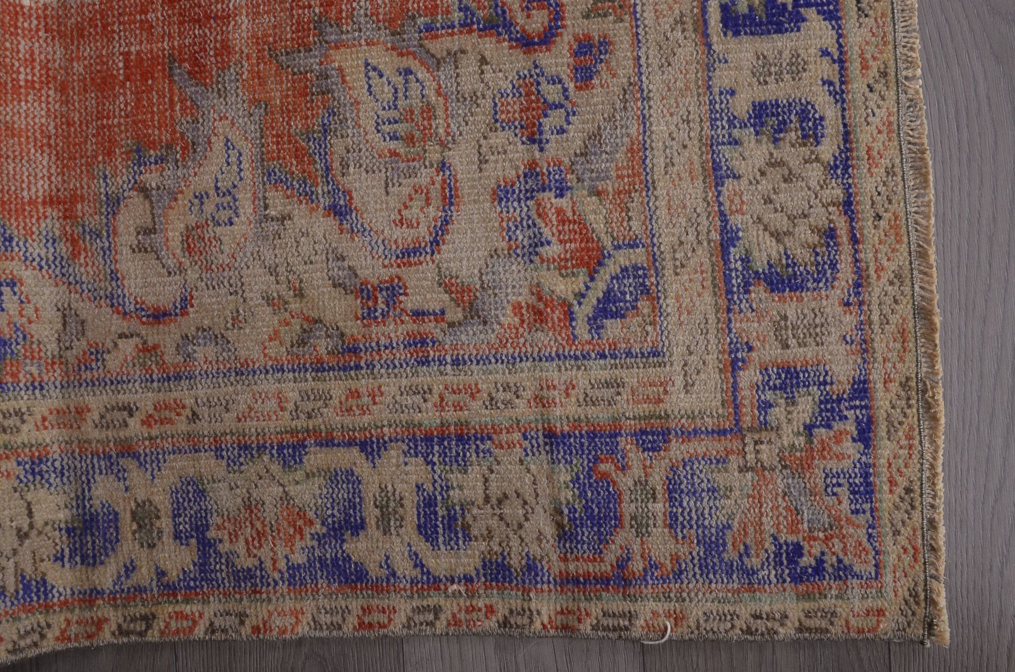 Tapis Oushak vintage fait main Anatique sku 2300