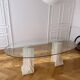 White marble dining table, Samo by Carlo Scarpa, Italy, 1970s