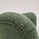 1960s, scandinavian design, restored high-back recliner, oak wood.