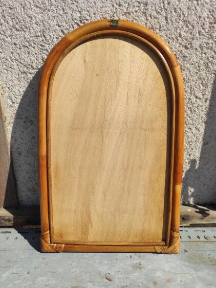 Vintage rattan mirror