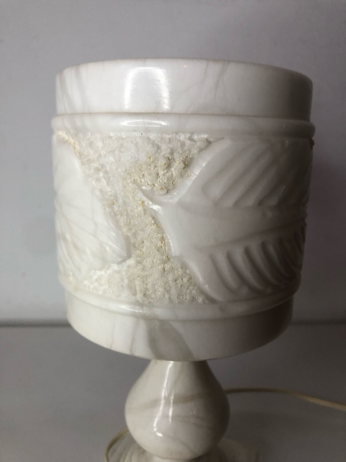 Alabaster bedside lamp