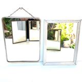 mirrors lot of 2 mirrors 24 x 18 cm 1940 1950