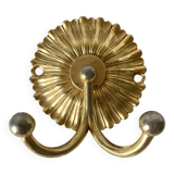 Coat hook, double hook in gold metal