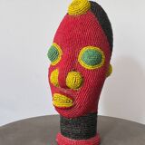 Bamileke beaded terracotta head (Cameroon)