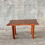 Table basse brutaliste forme libre 1970
