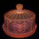Small Art Deco Cake Dome in Rosaline (Depression Glass) 1930