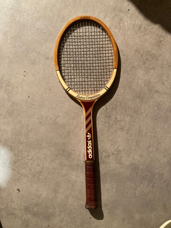 Raquette Tennis Vintage Adidas Nastase Competition + Presse Zephyr