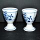 Set of 2 vintage coquetiers in white porcelain Copenhagen style