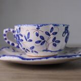 Set of 8 Moustiers cups, tea or coffee (1950s/60s)