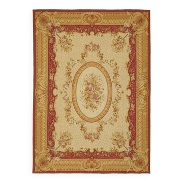Tapis Aubusson Kilim vintage européen fait main 270 cm x 380 cm