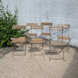 Set of folding garden chairs