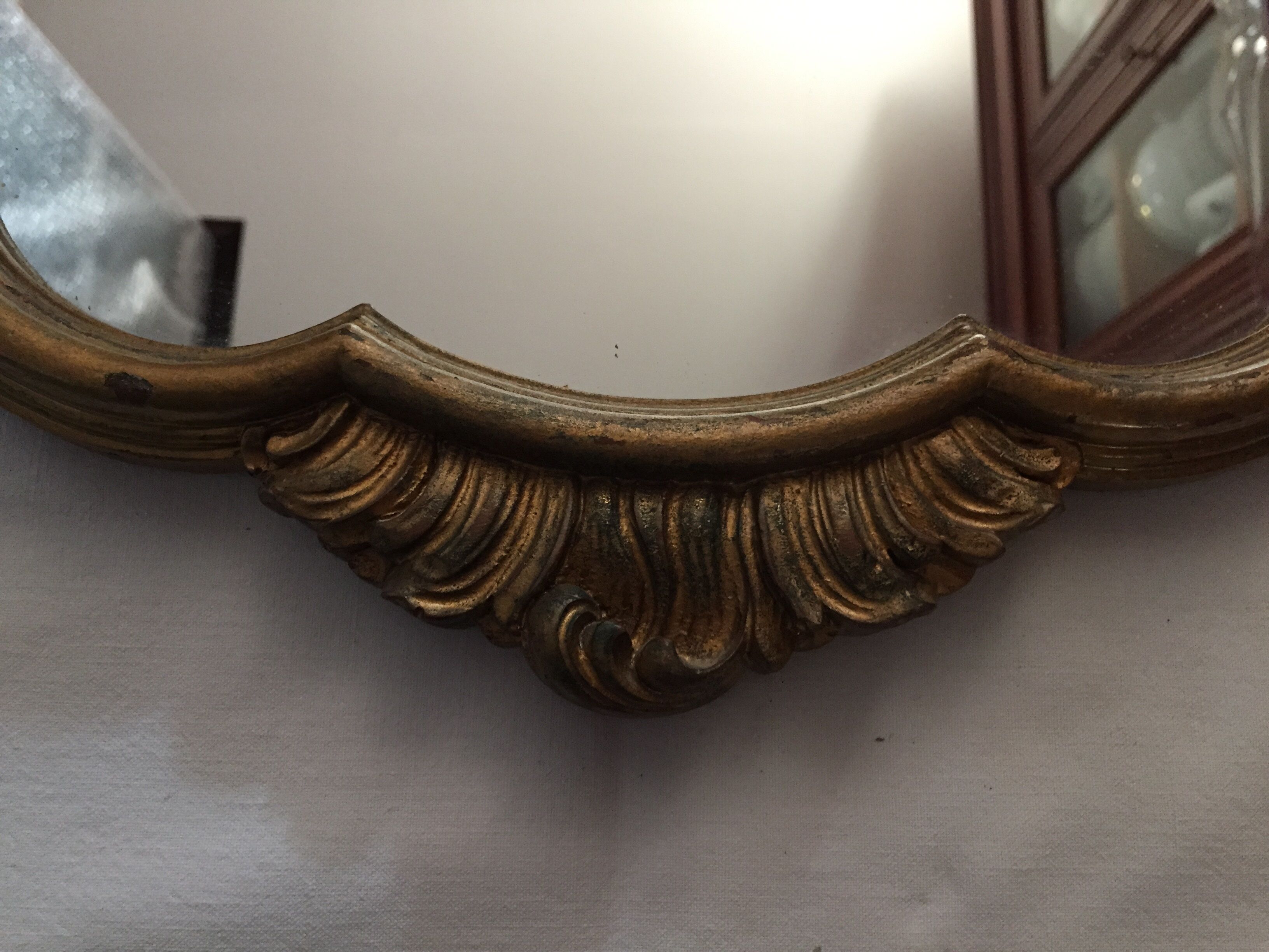 Mirror wooden gold 50x40cm